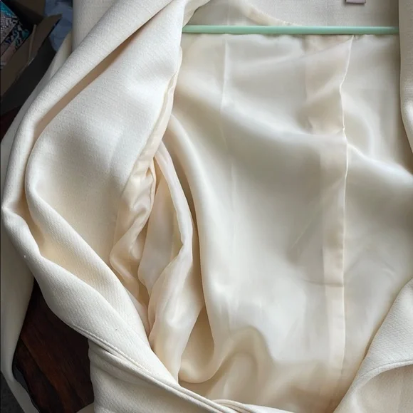 Cream Belted Coat - Picture 5 of 6